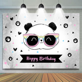 Niedlicher Panda Herz Dreieck Alles Gute zum Geburtstag Hintergrund